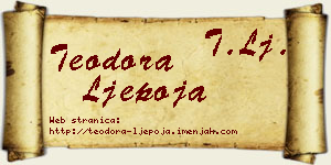 Teodora Ljepoja vizit kartica